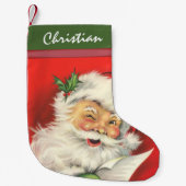 Freudiger Vintager Kleiner Weihnachtsstrumpf (Vorderseite)