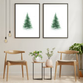 Freudiger Weihnachtsbaum-Wandkunstposter Poster