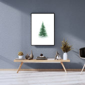 Freudiger Weihnachtsbaum-Wandkunstposter Poster