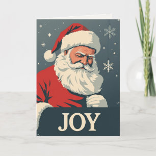 Freudiges Grafikdesign Weihnachtsmann gefaltete Fe Feiertagskarte