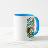 Freudlicher Junge, der in einer Fange reist Tasse (VorderseiteRechts)