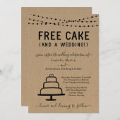 Freudlicher Kuchen und eine Einladung zum Hochzeit (Vorne/Hinten)