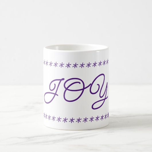 Freudlicher Text und Schneeflocken Sterne Kaffeetasse (Mittel)