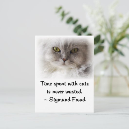 Freud's Cat Postkarte (Stehend Vorderseite)