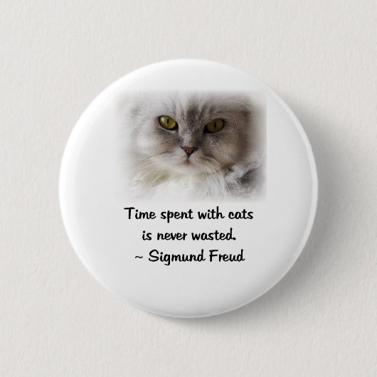 Freuds Katze Button (Vorderseite)