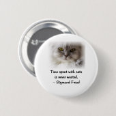 Freuds Katze Button (Vorne & Hinten)