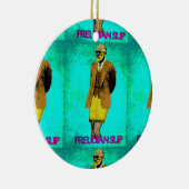 Freudscher Beleggrunge-Pop-Kunst Meme Keramik Ornament (Rechts)