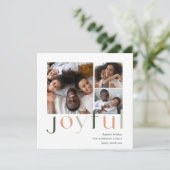 Freudvolle Tones | 3 FotoCollage Feiertagskarte (Stehend Vorderseite)