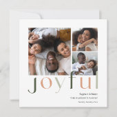 Freudvolle Tones | 3 FotoCollage Feiertagskarte (Vorderseite)