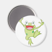 Freudvoller Amerikanischer Bullfrosch Magnet (Vorderseite/Rückseite)
