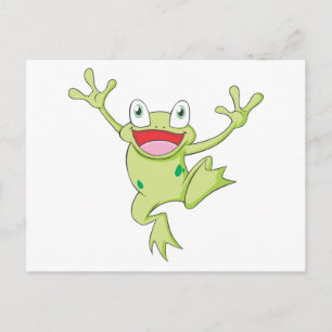 Freudvoller Amerikanischer Bullfrosch Postkarte
