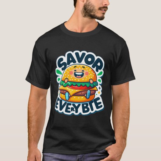 Freudvoller Burger Delight T-Shirt (Vorderseite)