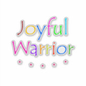 Freudvoller Krieger Aufkleber (Vorderseite)