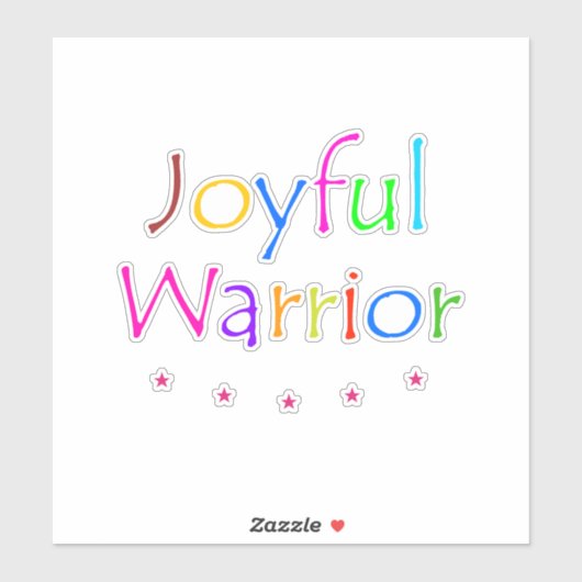 Freudvoller Krieger Aufkleber (Blatt)