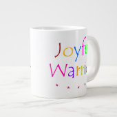 Freudvoller Krieger Jumbo-Tasse (Vorderseite Rechts)