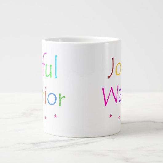Freudvoller Krieger Jumbo-Tasse (Vorderseite)