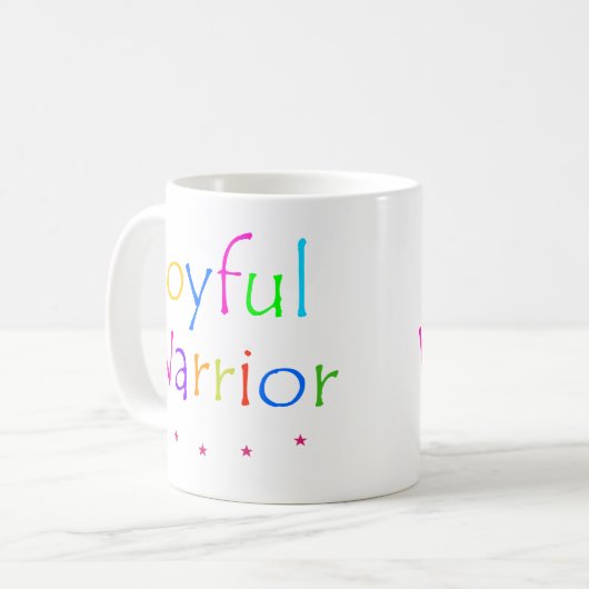 Freudvoller Krieger Kaffeetasse (Vorderseite Links)