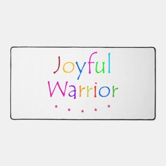 Freudvoller Krieger Schreibtischunterlage (Vorderseite)