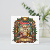 FREUE DICH EIN ERLOESER IST GEBOREN KARTE (Stehend Vorderseite)