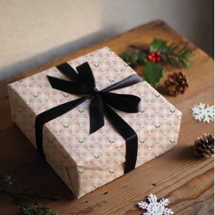 Freue dich, süße Rosen und Stechpalme Geschenkpapier Set