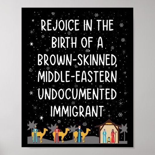 Freue dich über die Geburt eines braunhautigen Men Poster (Vorne)