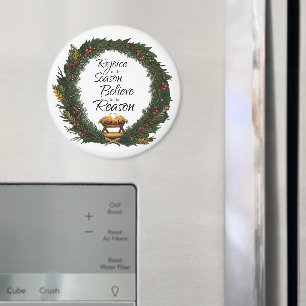 Freue dich und glaube an die Geburt Magnet