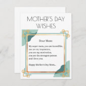 FREUE MUTTER'S DAY WISHESE FÜR MEINE SUPPER-MAMA EINLADUNG (Vorne/Hinten)