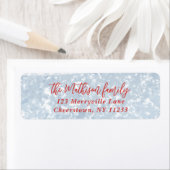 Freuen Frosty Blue und Red Bright fröhliche Rückke (Insitu)