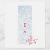 Freuen Frosty Blue und Red Bright fröhliche Rückke Weinetikett (Einzelnes Label)