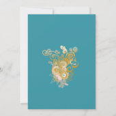 Freuen Sie sich auf Abstrakte Candy-blue - Pink-Bl Einladung (Rückseite)