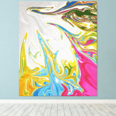 Freuen Sie sich auf Abstrakte Malerei | Beste farb Leinwanddruck (Insitu (Holzboden))