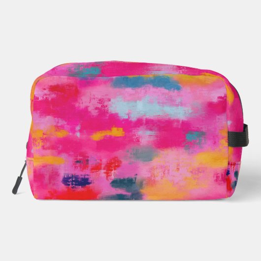 Freuen Sie sich auf Abstraktes Rosa Personalisiert Waschbeutel (Rückseite)