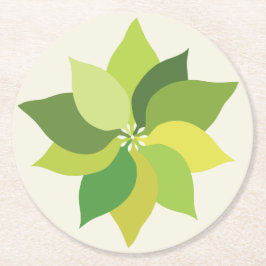 Freuen Sie sich auf Blätter. Runder Pappuntersetzer