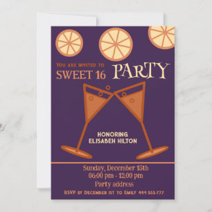 Freuen Sie sich auf cooles 16 Cocktail Party Einladung
