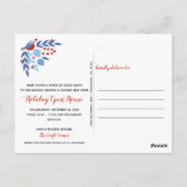 Freuen Sie sich auf das aufregende blaue und rote  Postkarte (Rückseite)