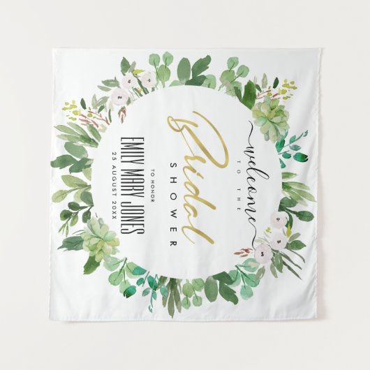 FREUEN SIE SICH AUF DAS BRAUTPARTY "BRIGHT FOLIAGE WANDTEPPICH (Vorderseite (Horizontal))