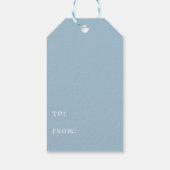 Freuen Sie sich auf das moderne Blush Blue Weihnac Geschenkanhänger (Rückseite)