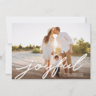 Freuen Sie sich auf das moderne handgeschriebene S Feiertagskarte