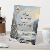 Freuen Sie sich auf das Open House für Weihnachten Sockelschild (In SItu)