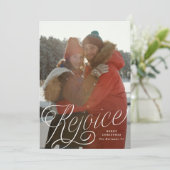 Freuen Sie sich auf das stilvolle Script Overlay f Feiertagskarte (Stehend Vorderseite)