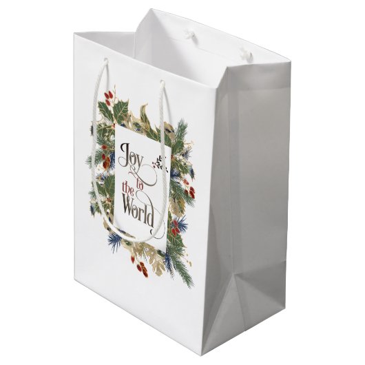 Freuen Sie sich auf das Weihnachtslied Mittlere Geschenktüte (Rückseite Schrägansicht)