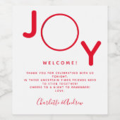 Freuen Sie sich auf das weiße Foto Weinetikett (Einzelnes Label)