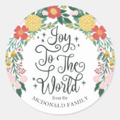 Freuen Sie sich auf den Blumengarten der Welt Runder Aufkleber (Vorderseite)