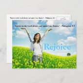 Freuen Sie sich auf den Christlichen Lord PostCard Postkarte (Vorne/Hinten)