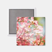 Freuen Sie sich auf den inspirierenden rosa Dogwoo Magnet (Vorderseite/Rückseite)