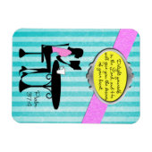 Freuen Sie sich auf den Lord Psalm 37:4 Bibel Aqua Magnet (Horizontal)