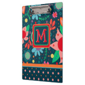 Freuen Sie sich auf die Blume Stripe Farbenfrohe L Klemmbrett (Links)