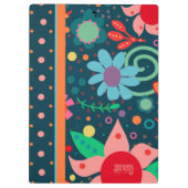 Freuen Sie sich auf die Blume Stripe Farbenfrohe L Klemmbrett (Rückseite)