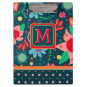 Freuen Sie sich auf die Blume Stripe Farbenfrohe L Klemmbrett (Vorderseite)