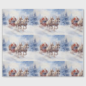 Freuen Sie sich auf die festliche Schlittenfahrt d Geschenkpapier (Flach)